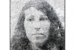 Giornate 2, portrait en photographie argentique sur mosaïque de smalte blanc
