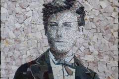Portrait d'Arthur Rimbaud en mosaïque contemporaine