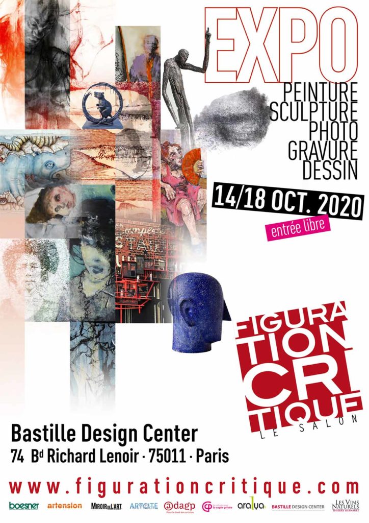 Affiche du salon Figuration Critique 2020 au bastille design center