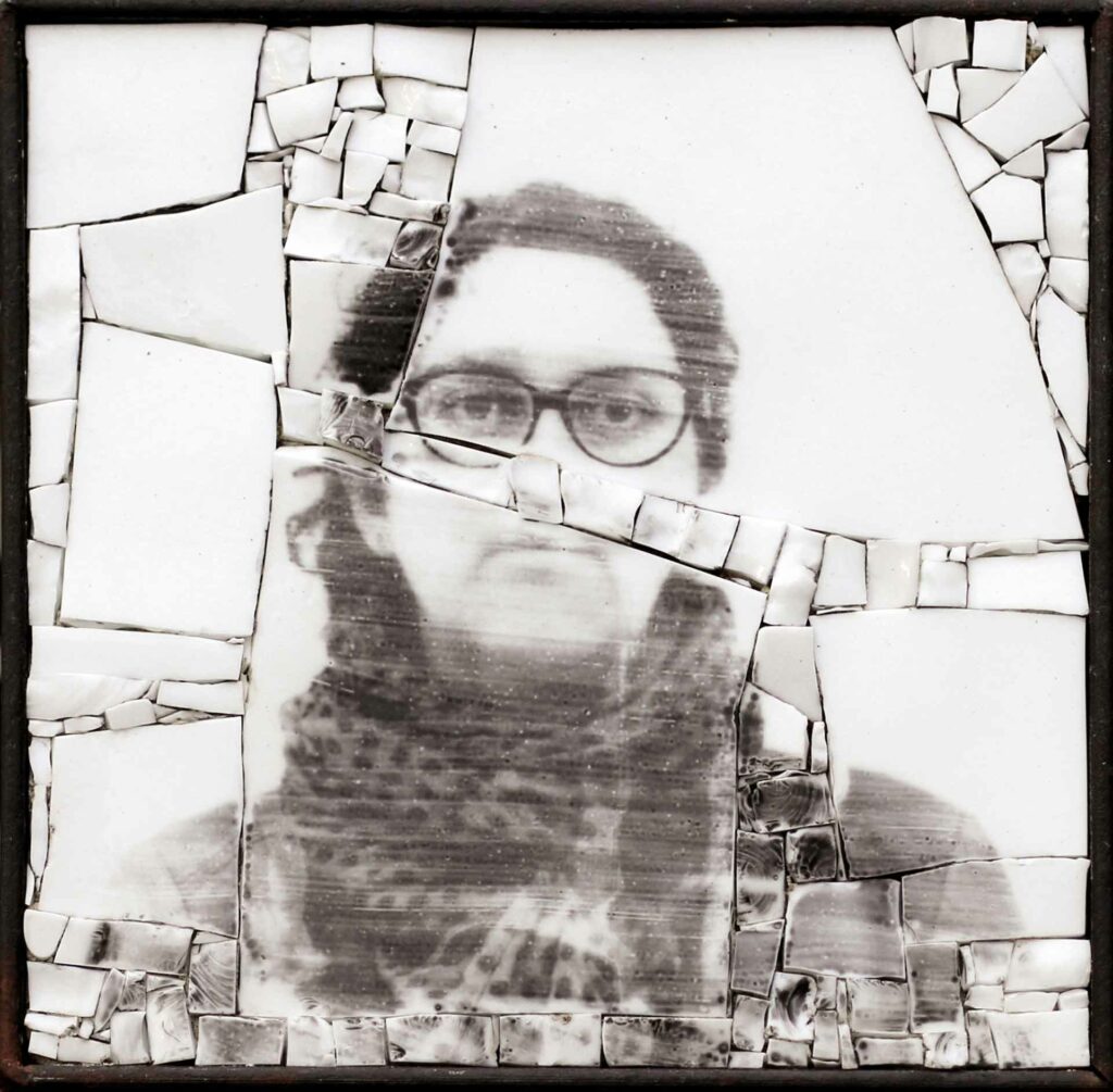 Monstre 4, photo-montage photographique sur mosaïque contemporaine