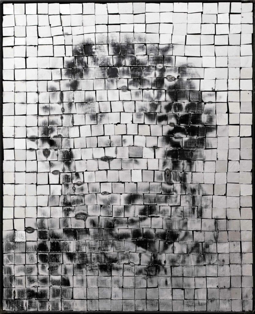 Simulacrum 4 - 53 x 43 cm - or blanc, photographie argentique