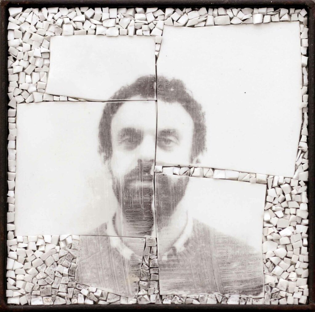 Monstre 2, photographic photomontage on mosaic