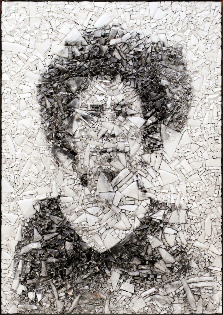 Scarti 1, anonymous photograph in contemporary mosaic by Clément Mitéran