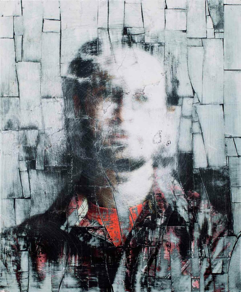 Scratched portrait, example of damnatio memoriae, artwork by Clément Mitéran