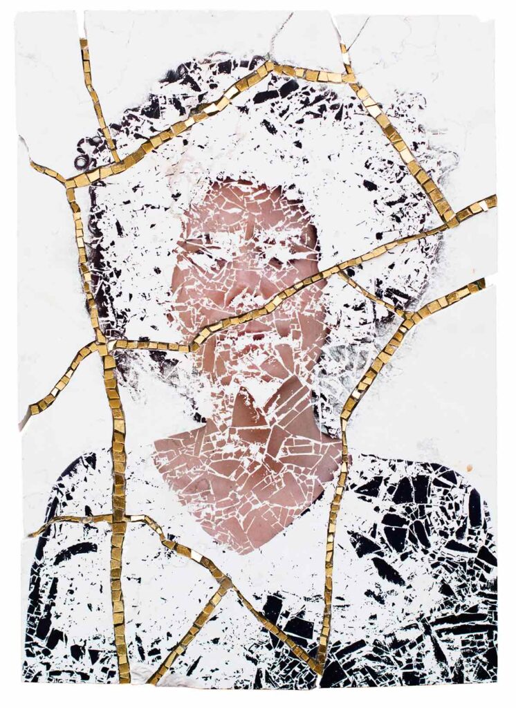 Gold and marble kintsugi, portrait by Clément Mitéran