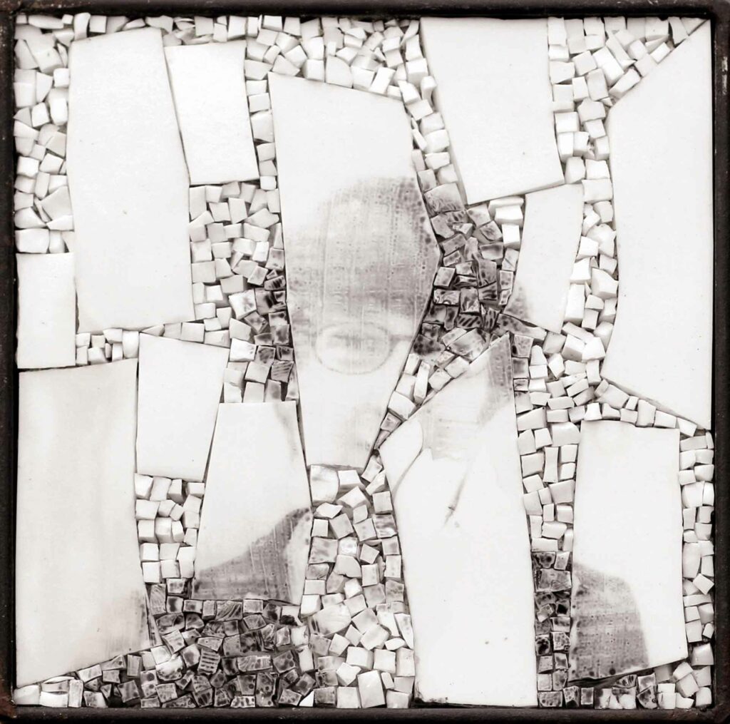 Monstre 3, photographic portrait on contemporary mosaic