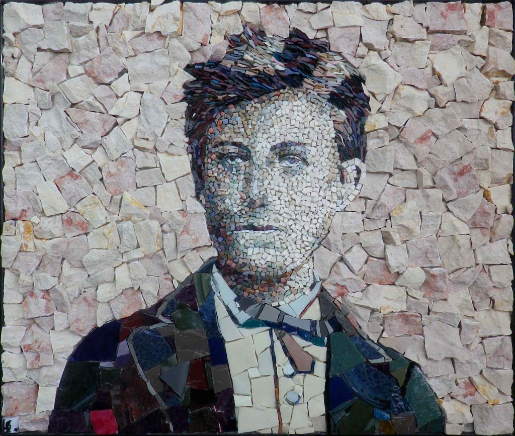 Contemporary Mosaic Portrait of Arthur Rimbaud